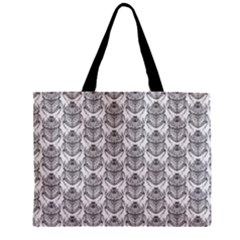 Scarab Pattern Egyptian Mythology Black And White Zipper Mini Tote Bag by genx