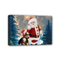 Merry Christmas, Santa Claus With Funny Cockroach In The Night Mini Canvas 6  x 4  (Stretched) View1