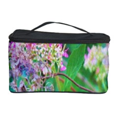 Invincibelle Spirit Hot Pink Hydrangeas On Aqua Green Cosmetic Storage by myrubiogarden