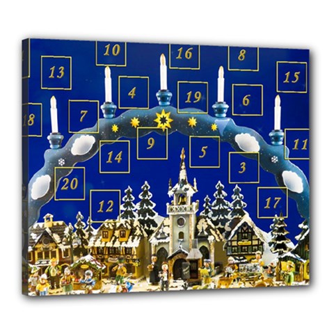 Advent Calendar Advent Gifts Canvas 24  X 20  (stretched) by Wegoenart