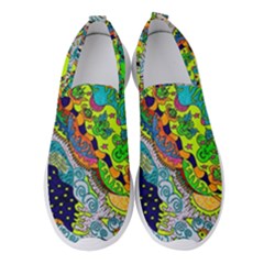 Cosmic Lizards With Alien Spaceship Women s Slip On Sneakers by chellerayartisans
