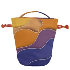 Autumn Copyspace Wallpaper Drawstring Bucket Bag by Simbadda