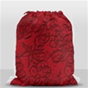 Christmas Background Red Star Drawstring Bag (Small) View1
