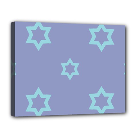 Star Christmas Night Seamlessly Canvas 14  X 11  (stretched) by Wegoenart