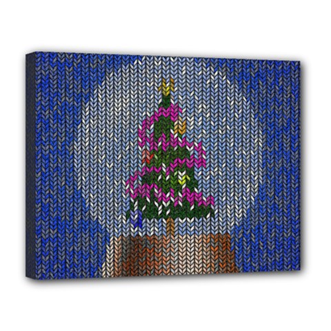 Christmas  Snow Canvas 14  X 11  (stretched) by Wegoenart