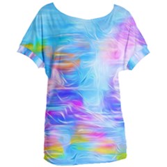 Background Drips Fluid Colorful Women s Oversized Tee by Wegoenart