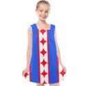 Stars Stripes July 4th Flag Blue Kids  Cross Back Dress View1