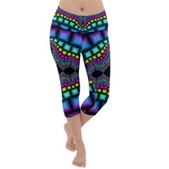 Fractal Art Artwork Digital Art Lightweight Velour Capri Yoga Leggings by Wegoenart