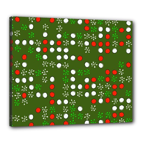 1960 s Christmas Background Canvas 24  X 20  (stretched) by Wegoenart