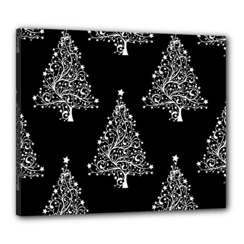 Christmas Tree Modern Background Canvas 24  X 20  (stretched) by Wegoenart