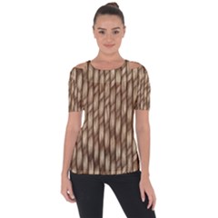Woven Rope Texture Textures Rope Shoulder Cut Out Short Sleeve Top by Wegoenart