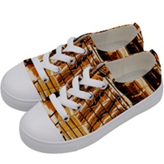 Abstract Architecture Background Kids  Low Top Canvas Sneakers by Wegoenart