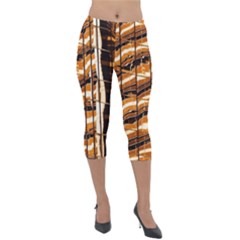 Abstract Architecture Background Lightweight Velour Capri Leggings  by Wegoenart