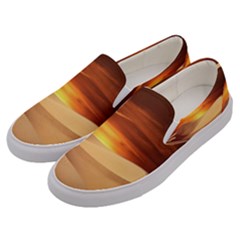 Desert Sun Landscape Sunset Dune Men s Canvas Slip Ons by Wegoenart