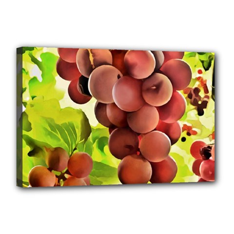 Grape Harvest Nature Figure Rustic Canvas 18  X 12  (stretched) by Wegoenart
