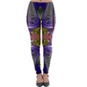 Fractal Blue Tin Pattern Texture Lightweight Velour Leggings View1