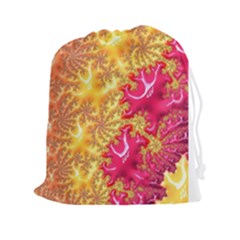 Fractal Math Mathematics Science Drawstring Pouch (xxl) by Wegoenart