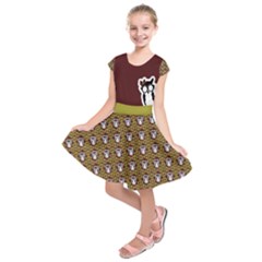 Red/gold Owl Kids  Short Sleeve Dress by TransfiguringAdoptionStore