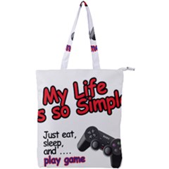 My Life Is Simple Double Zip Up Tote Bag by Ergi2000