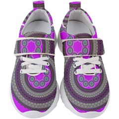 Round Pattern Ethnic Design Kids  Velcro Strap Shoes by Pakrebo