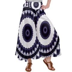 Design Mandala Pattern Circular Satin Palazzo Pants by Pakrebo