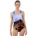 Street Architecture Building Cut-Out Back One Piece Swimsuit View1