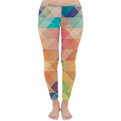 Texture Background Squares Tile Classic Winter Leggings by Pakrebo