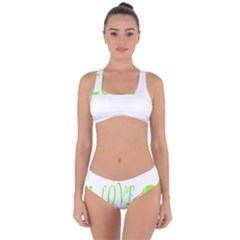 I Lovetennis Criss Cross Bikini Set by Greencreations