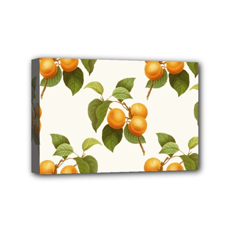 Apricot Fruit Vintage Art Mini Canvas 6  X 4  (stretched) by Pakrebo
