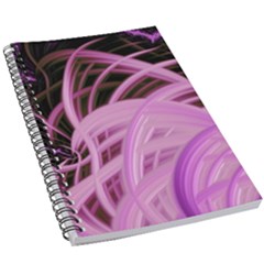Purple Fractal Artwork Feather 5 5  X 8 5  Notebook by Pakrebo