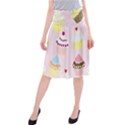 Cupcakes Wallpaper Paper Background Midi Beach Skirt View1