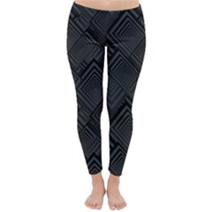 Diagonal Square Black Background Classic Winter Leggings by Pakrebo