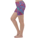 Fractal Bright Fantasy Design Lightweight Velour Yoga Shorts View2