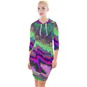 Clienmapcoat Quarter Sleeve Hood Bodycon Dress View1