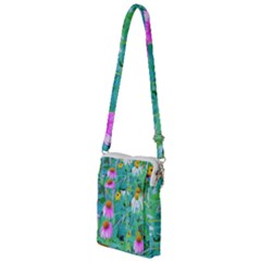 White And Purple Coneflowers And Yellow Rudbeckia Multi Function Travel Bag by myrubiogarden