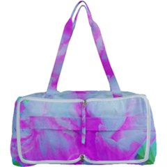 Abstract Pink Hibiscus Bloom With Flower Power Multi Function Bag by myrubiogarden
