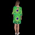 Aqua Cactus Dahlia Velour Kimono Dress View4