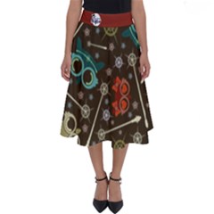 Vintage Emoji Owl (red Trim) Perfect Length Midi Skirt by TransfiguringAdoptionStore
