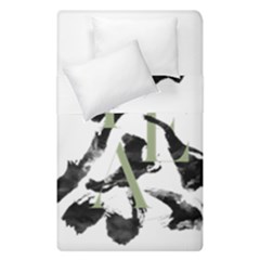 Tea Calligraphy Duvet Cover Double Side (single Size) by EMWdesign