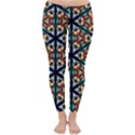 Church Window Stained Glass Texture Classic Winter Leggings View1