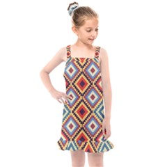 Native American Pattern Kids  Overall Dress by Valentinaart