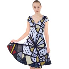Hildesheim Germany Lower Saxony Cap Sleeve Front Wrap Midi Dress by Pakrebo