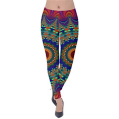Kaleidoscope Mandala Pattern Velvet Leggings by Pakrebo