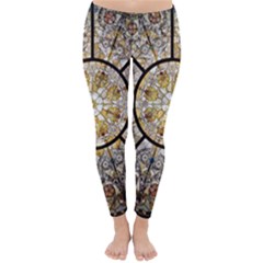 Stained Glass Window Glass Ceiling Classic Winter Leggings by Pakrebo