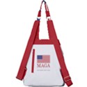MAGA Make America Great Again with USA flag Center Zip Backpack View2
