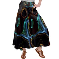 Abstract Background Pattern Satin Palazzo Pants by Pakrebo