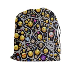 Mental Emojis Emoticons Icons Drawstring Pouch (xxl) by Pakrebo