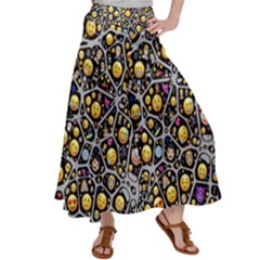 Mental Emojis Emoticons Icons Satin Palazzo Pants by Pakrebo
