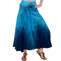 Deep Ocean Satin Palazzo Pants by LoolyElzayat