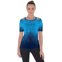 Deep Ocean Shoulder Cut Out Short Sleeve Top by LoolyElzayat